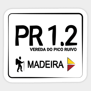 Madeira Island PR1.2 VEREDA DO PICO RUIVO logo Sticker